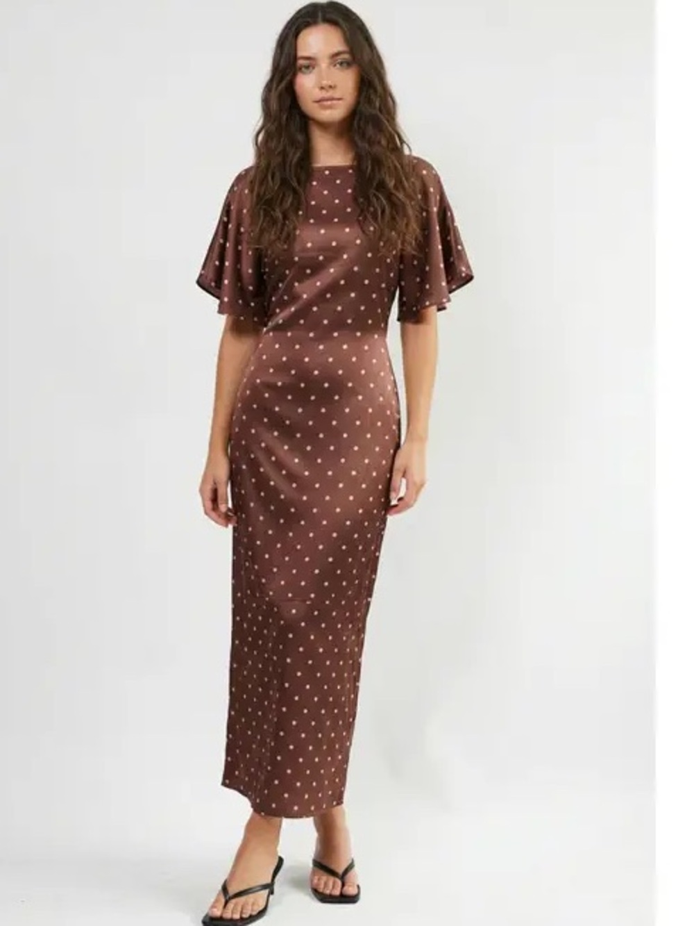 Brown Polka Dot Dress - Picture 2 of 3